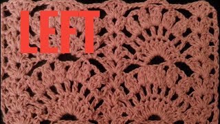 ДЛЯ ЛЕВШЕЙ. МК . Вязание крючком.Ажурный узор для кардигана.