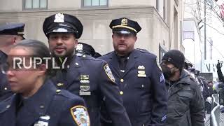 USA: NYC holds funeral for police officer Jason Rivera killed on duty