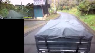 カーゴトレーラー牽引時の前後カメラ映像①