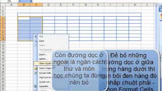 Hướng dẫn tạo bảng trong Microsoft Office Excel 2003 - Phần 1