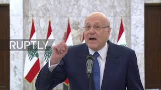 Lebanon: Mikati tearfully addresses Lebanese people after new government formed