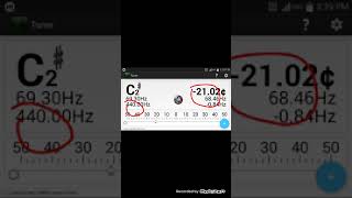 bug found in tuner app ( display lock automatically  off when i rotate the applicati
