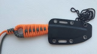 Оплетка ножа IZULA паракордом, пунктир.