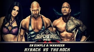 Single Match with Manager, Ryback with Paige vs The Rock [WWE 2K15]
