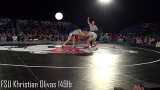 FSU vs Air Force Wrestling - BATTLE ON THE USS MIDWAY 2017 Khristian Olivas