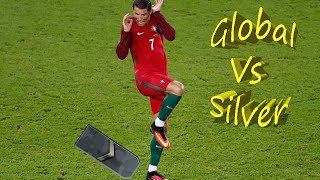 Global vs Silver ●Football●(Soccer)-HD1080p | MESSI | CRISTIANO | NEYMAR | IBRAHIMOVIC●Dribling