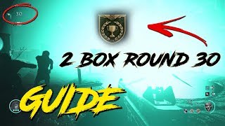 COD WW2 Zombies 30 ROUNDS 2 BOX CHALLENGE GUIDE [SURVIVALIST CHARACTER]