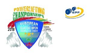 Junior Men, 53 to 74 kg - European Classic Open, Jr & S-Jr Powerlifting Championships 2018