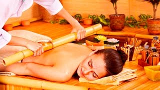 Креольский массаж бамбуковыми палочками. Bamboo massage.