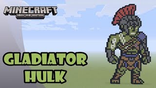 Minecraft: Pixel Art Tutorial and Showcase: Gladiator Hulk (Thor: Ragnarok)