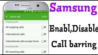 Samsung All Phone And J2 - How To Enable & Disable Call Barring