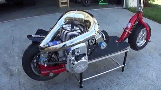 Go-Ped GSR60 Ferrari Ped (start up, walk around)
