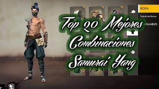 Top 20 Mejores Combinaciones *Samurai Yang* // Free Fire