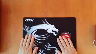 Распаковка ИГРОВАЯ ПОВЕРХНОСТЬ MSI JUST M BLACK/SILVER из Rozetka.com.ua