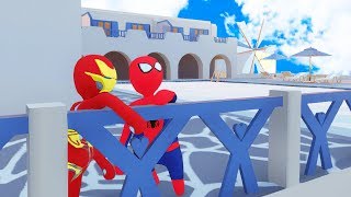 ОТДЫХ В МАЙЯМИ в HUMAN FALL FLAT пластилиновые герои Володя Человек Паук и Железный Человек