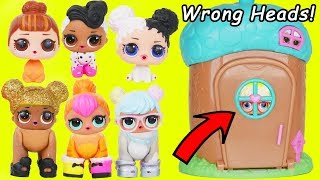 LOL Surprise Dolls get Custom Wrong Heads + Pet Animals