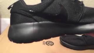 Nike Roshe Run Triple Black Review Unboxing