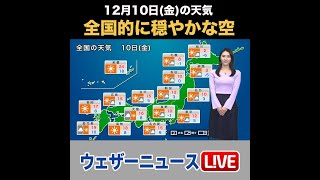 【夜の1分天気】あす12月10日(金)の天気 #Shorts