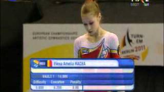 Amelia Racea vault girl Romania women's artistic gymnastics