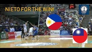 Nieto Winning Shot Ateneo Pilipinas vs Chinese Taipe Blue Team Jones Cup 2018