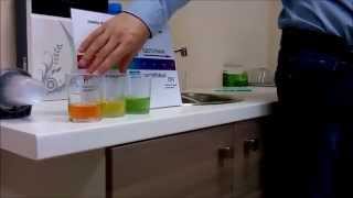 Лечение живой водой. Ph воды, опыт с лакмусом.