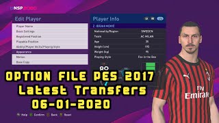 PES LATEST OPTION FILE 06 1 2020