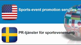 Learn Swedish vocabulary #Topic = Sporting services