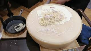 北海道レストラン仙台長町店の実演クリームパスタ