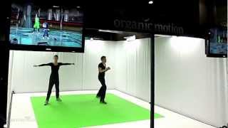 Organic Motion capture of humans & their 3d avatars demo @ Siggraph 2012