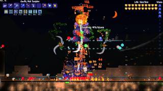 Terraria 1.2.1.1 Pumpkin Moon Gameplay W/ Bat Scepter