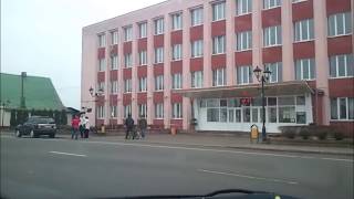 На машине через город Поставы, апрель 2012