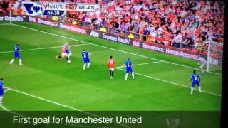 Alexander Büttner first goal from Manchester United