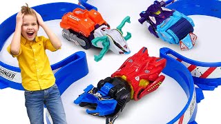 Clash of GEARS боевые машинки для мальчиков - Крутые ГОНКИ-вышибалы! Новые игрушки и игровые наборы