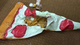 Inflatable pizza popping and destroy ^.^