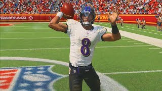 LAMAR JACKSON BATTLES PATRICK MAHOMES IN THE PLAYOFFS - Lamar Jackson Madden 20 Career Mode Ep 18