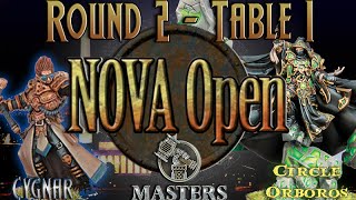 NoVA Open 2015 Masters Round 2 - Table 1 - Cygnar (P-STryker) vs. Circle Orboros (Bradigus)