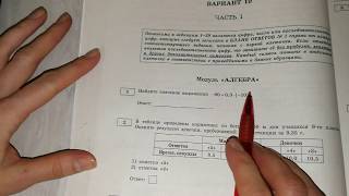 ОГЭ-2018 ФИПИ. И.В.Ященко. Модуль "Алгебра" 19 вариант №1-7