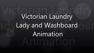 Washboard Laundry Lady  - Downblouse Cleavage simulation