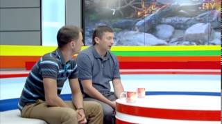 Любители туристического отдыха Павел Панько и Александр Игнатчик на СТВ