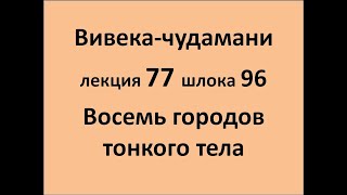 ВивекаЧудамани курс Свамини Видьянанды Сарасвати 77 шлокa 96 Восемь городов тонкого тела