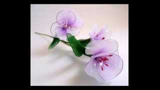 Цветы из капрона мастер класс. Flowers from nylon master class.