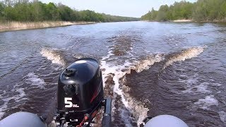 Обзор - первый пуск лодочного мотора Hidea HDF 5 HS