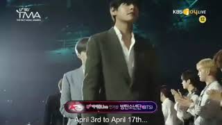 BTS winning the U+idol Live Popularity Award TFMA 2019
