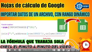 ????‍ Importar datos de un archivo de las hojas de cálculo de Google a otro con un rango dinámico
