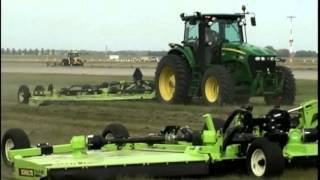 Airport Grass Mowing - Schulte FX742 and 5026 Rotary Cutters, Cutting at Edmonton Airport