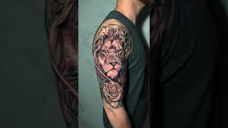 Tattoo leão preto e cinza finalizado @tattoolucas