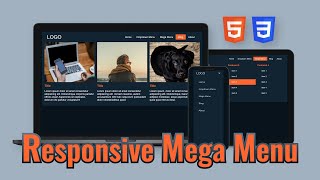 Responsive Mega Menu and Multi Level Dropdown | Animations | HTML, CSS, & JavaScript Tutorial (2020)