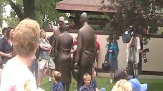 Nelson family statue dedication