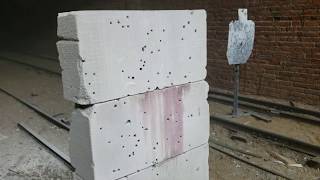 AK-12 against cinderblocks/АК-12 против кирпичной стены