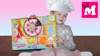 ✽ КУХНЯ Готовим Гамбургер Распаковываем Набор Посудки Toy Kitchen Unpacking Children's dishes